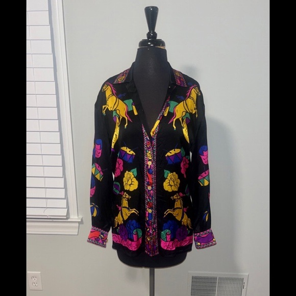 Vintage Escada by Margaretha Ley silk circus blouse - Picture 2 of 5